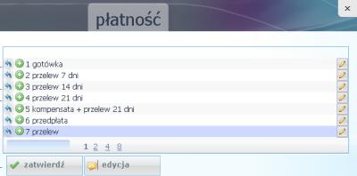 79 Rysunek 4.1: Okienko do wprowadzania sposobu płatności Następnie należy wprowadzić właściwy tekst i zatwierdzić klawiszem OK.