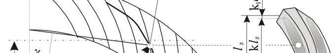 loaded face-gear Rys. 8. Model geometryczny okre lania warto ci maksymalnego obci enia przek adni Fig. 8. The geometrical model to calculate the maximum loading value of the gear 4.