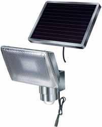 Dla domu i warsztatu Zewnętrzna lampa solarna LED SOL 80 ALU, z czujnikiem ruchu na promieniowanie podczerwone W szlachetnej obudowie z alumnium. Do zastosowania na zewnątrz,.
