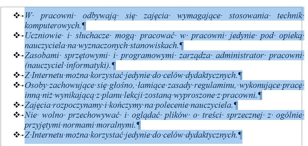 Po tym wyborze uzyskamy obraz taki jak na rysunku 11 [7/38] WORD Rysunek 11.