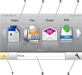 Informacje o panelu operacyjnym drukarki 15 Przycisk Przeznaczenie 1 Kopiuj Pozwala uzyskać dostęp do menu kopiowania i wykonywać kopie.