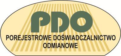 POREJESTROWE DOŚWIADCZALNICTWO ODMIANOWE CENTRALNY OŚRODEK BADANIA ODMIAN ROŚLIN UPRAWNYCH Wstępne