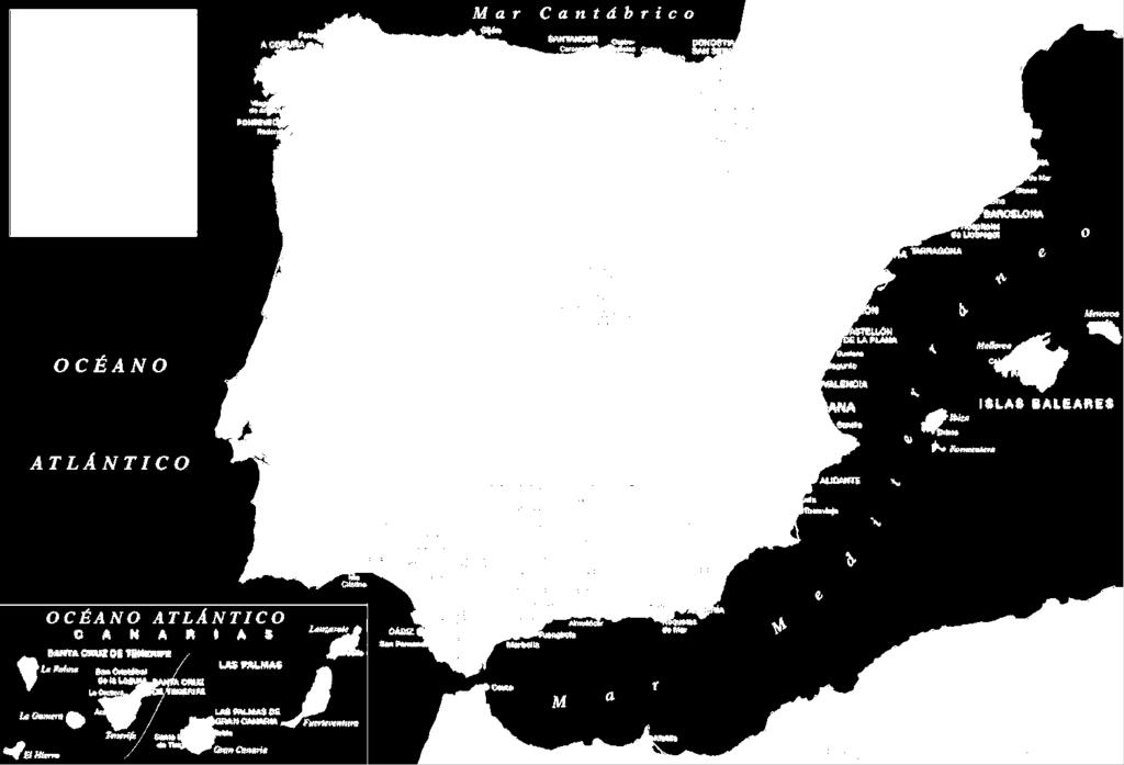 WARTO ZOBACZYĆ (pisownia hiszpańska): Toledo Madrid Segovia Ávila Salamanca Valladolid Burgos León Oviedo Santander Bilbao San Sebastián Zaragoza Barcelona Valencia Alicante Murcia Cartagena Almería