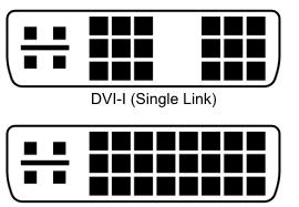 dwukierunkowa wymiana informacji możliwa ochrona sygnału technologią DRM DVI (Digital Visual Interface) - standard złącza