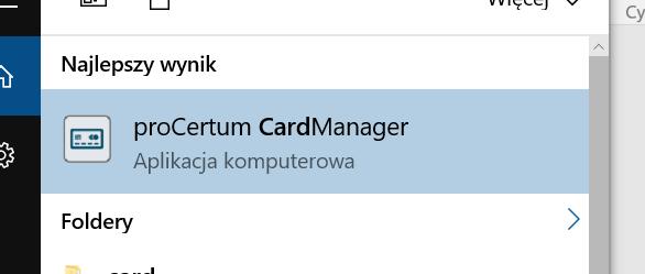 S t r o n a 12 5. Otworzyć pro CardManager 6.