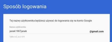 Konto Google - nowe W