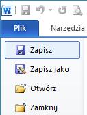 [5/23] [Ms Word] Zapiszmy pusty dokument na dysku w katalogu Word-podstawa w folderze Dysk lokalny D: i nadajmy nazwę temu dokumentowi: Mój pierwszy dokument.