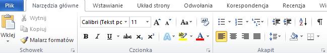 Do tego trybu przechodzimy po kliknięciu przycisku Pokaż wszystko na karcie Narzędzia główne w grupie Akapit. Rysunek 15.