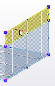 odsunięcie na kontekstowym pasku narzędzi, na przykład. Wartość ujemna powoduje przesunięcie prętów na zewnątrz betonu. 10.