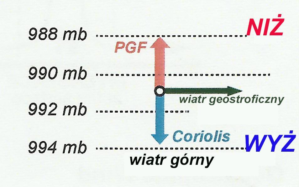 Siła odśrodkowa w tym przypadku dział w tym samym kierunku co PGF.