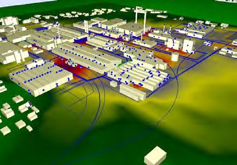 Noise exposure around an heavily used airport [10] 3.2.4. Industry The methodology to develop computational models for industrial noise effect is dependent on the type of production.