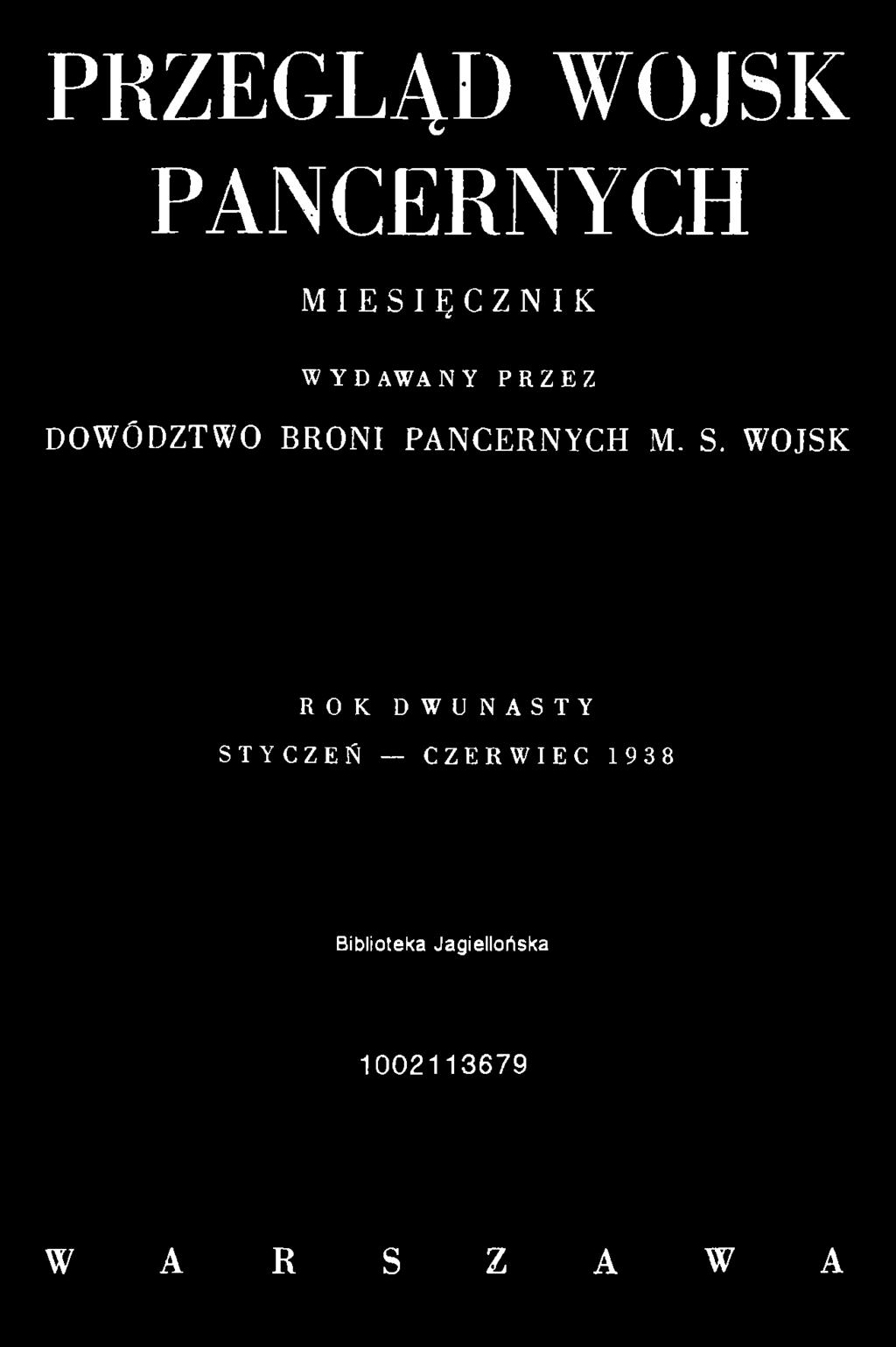 CZERWIEC 1938 B ib lio te k a J a g