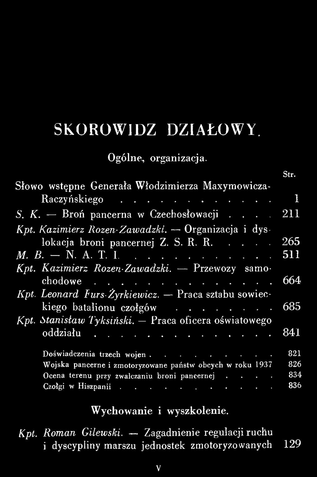 D o św ia d c z en ia trzech w o j e n.