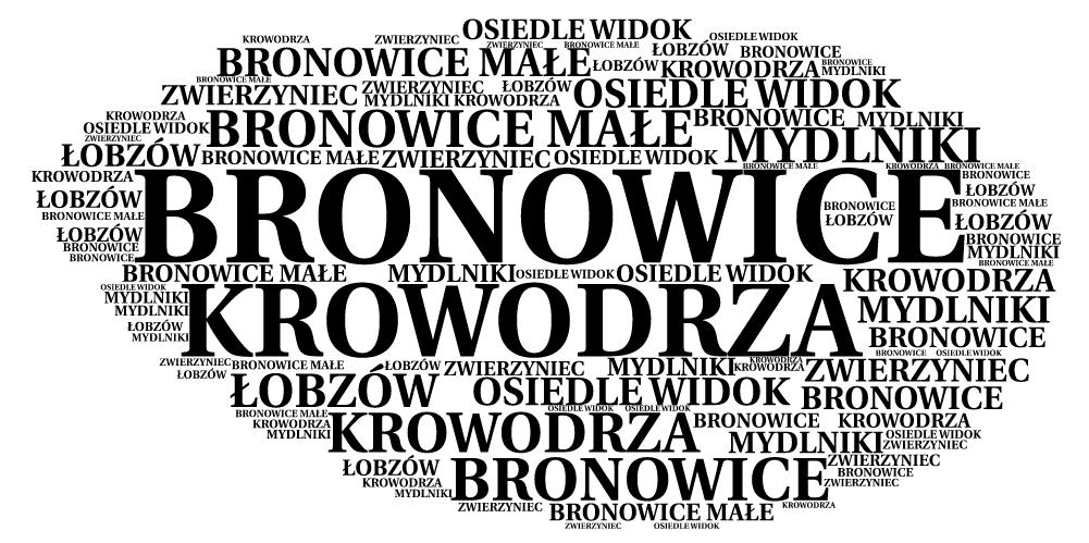 ŚWIADOMOŚĆ NAZWY Poniższa grafika prezentuje najczęściej wymieniane odpowiedzi respondentów na pytanie o nazwę dzielnicy.