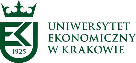 Uniwersytet Ekonomiczny w Krakowie ul. Rakowicka 27, 31-510 Kraków tel. 12 293 56 28, 12 293 54 25 e-mail: studiainfo@uek.krakow.