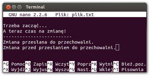 Zmiany w repozytorium O różnicach trochę dokładniej Wprowadzamy zmianę w pliku.