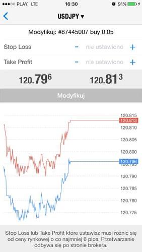 3.3 Anulowanie zleceń Anulowanie zleceń oczekujących odbywa się z poziomu zakładki Trade.