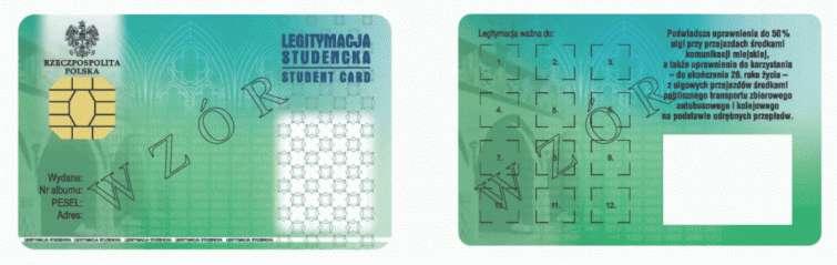 Wzór nr 14a (1) do 33 i 43 WZÓR ELEKTRONICZNEJ LEGITYMACJI STUDENCKIEJ Opis: 1.