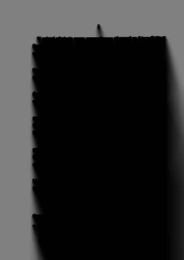 W szóstej odmianie wzoru przemysłowego ukazanej na fotografii Fig.6 firana jest niesymetryczna. Posiada jeden bok dłuższy od drugiego, a dolny brzeg wykończony ukośną linią falistą.