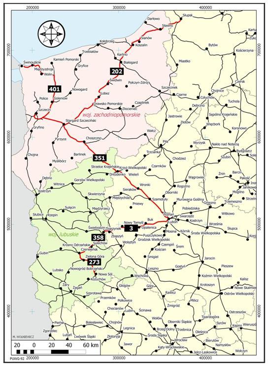 Zakres geograficzny Projektu Projektem objęty jest obszar czterech województw: województwo zachodniopomorskie województwo lubuskie województwo wielkopolskie województwo pomorskie.