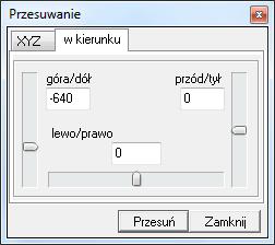 Przesuń 2 punkty (Move 2 points) Aby przesunąć obiekt należy zaznaczyć obiekt i z rozwijalnego menu wybrać polecenie Przesuń 2 punkty.