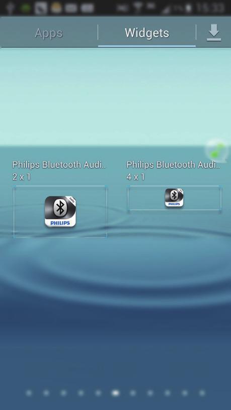 Apps Aktywowanie funkcji Bluetooth z wykorzystaniem aplikacji Philips Bluetooth Audio Connect Dodawanie pozycji AS170 do ekranu głównego Uwaga Upewnij się, że urządzenie AS170 jest włączone.