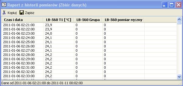 Przez podwójne kliknięcie myszą naleŝy wybrać zmienne, które mają być wyświetlane w raporcie a następnie wybrać przycisk PokaŜ. Np.