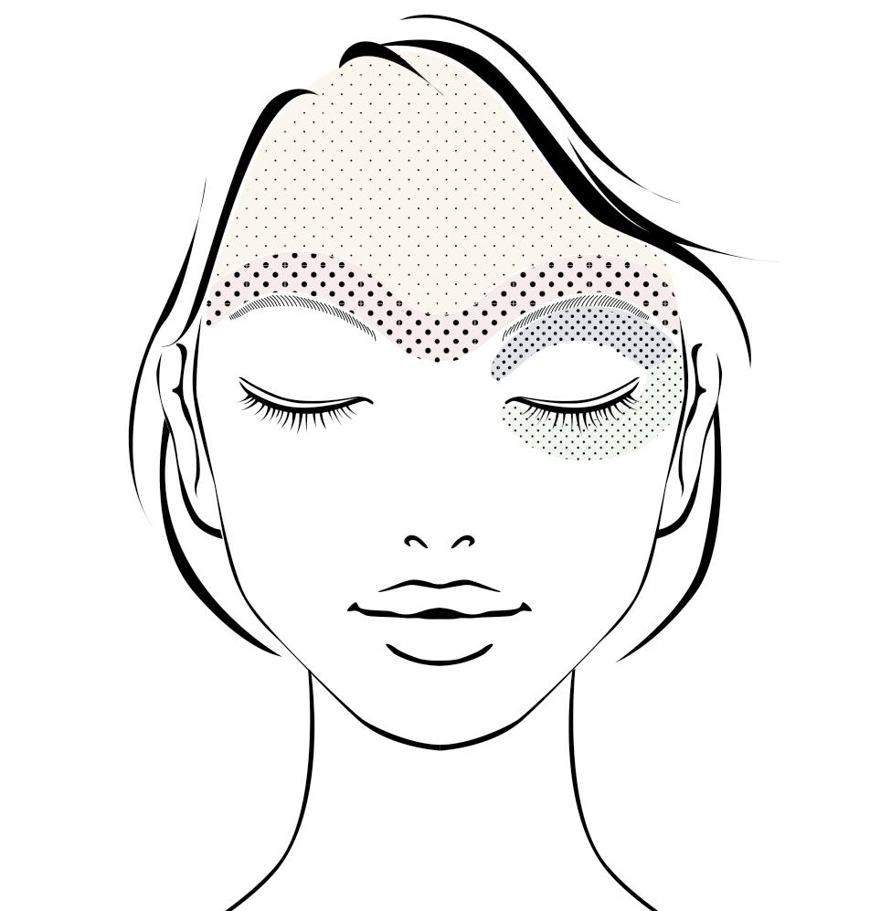 Obrzęki pod oczami i kurze łapki Delikatnie wklepuj serum na całe okolice pod oczami, od dolnych rzęs do górnych kości policzkowych, od wewnętrznych do zewnętrznych kącików oczu.