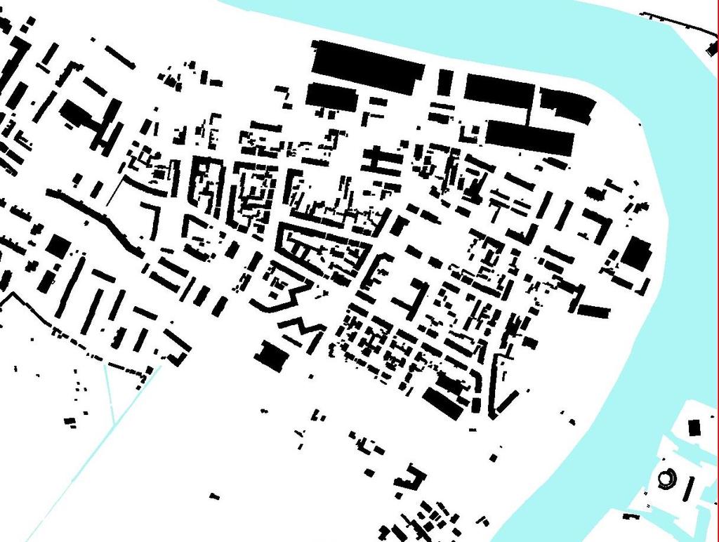 SCHWARZPLAN UKŁADU OBECNEGO SCHWARZPLAN UKŁADU UZUPEŁNIONEGO PRZYROST O OKOŁO 1000 MIESZKAŃCÓW 8,0 ha TERENÓW ZIELONYCH UKŁAD URBANISTYCZNY NOWEGO PORTU UZNANY ZOSTAŁ ZA OBSZAR TWORZĄCY TOŻSAMOŚĆ