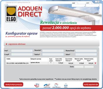 Rodzaj zasilania i sterowania Elektroniczny układ zasilania i sterowania opraw systemu ADQUEN może być wybrany w trzech różnych wariantach: w wersji podstawowej, w wersji z regulatorem mocy, w wersji