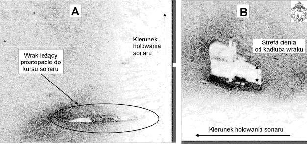 Kształt cieni na sonogramie jest zazwyczaj bezpośrednio związany z kształtem obiektów rzucających cień. Cienie rzucane przez obiekty są funkcją kąta pod jakim wiązka sonaru uderza w obiekt.