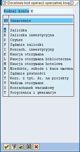 12. Wypełnij poniższe pole w odpowiedni sposób : Docel. kod KSG R Docel. kod KSG kod operacji specjalnej. Możesz skorzystać z pomocy wyszukiwania.