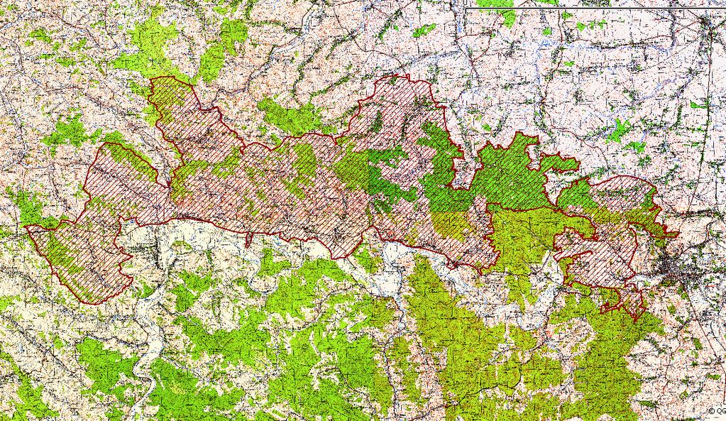 ZAŁĄCZNIK NR 1a MAPA POGLĄDOWA USYTUOWANIA PÓŁNOCNEJ CZĘŚCI PRZEMYSKO-DYNOWSKIEGO OBSZARU CHRONIONEGO KRAJOBRAZU Mapa topograficzna w skali 1: 50 000 oraz plik wektorowy w formacie ESRI