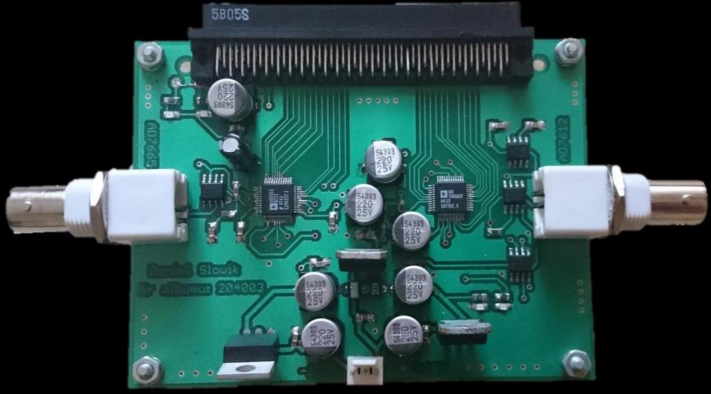 Moduł przetworników A/C - realizacja Złącze FX100S, -