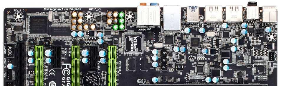 GA-X58A X58A-UD5 Gigabyte G1-Assassin 2 Audio PCIe x16 PCIe x1