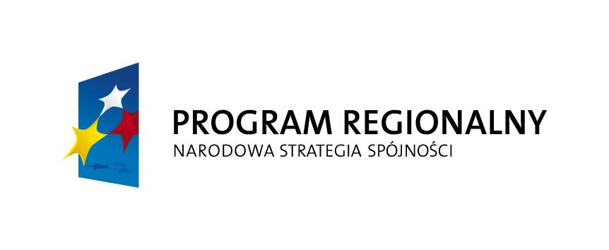 Logo Narodowej Strategii Spójności w formie znaku programu regionalnego uzupełniające Źródło: Narodowa Strategia Spójności, Księga Identyfikacji Wizualnej 2007 4.