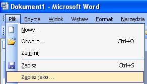 Kasowanie jednego znaku (za kursorem) Delete (Del) Odstęp pomiędzy literami lub wyrazami SPACJA (najdłuższy klawisz na klawiaturz) Duże litery Caps Lock (od momentu wciśnięcia piszemy dużymi