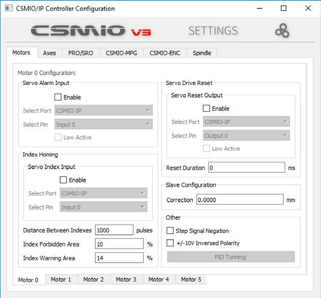 Konfiguracja wtyczki CSMIO/IP Konfiguracji funkcji oraz we/wy specjalnych dla CSMIO/IP dokonuje się w oknie konfiguracji wtyczki (menu