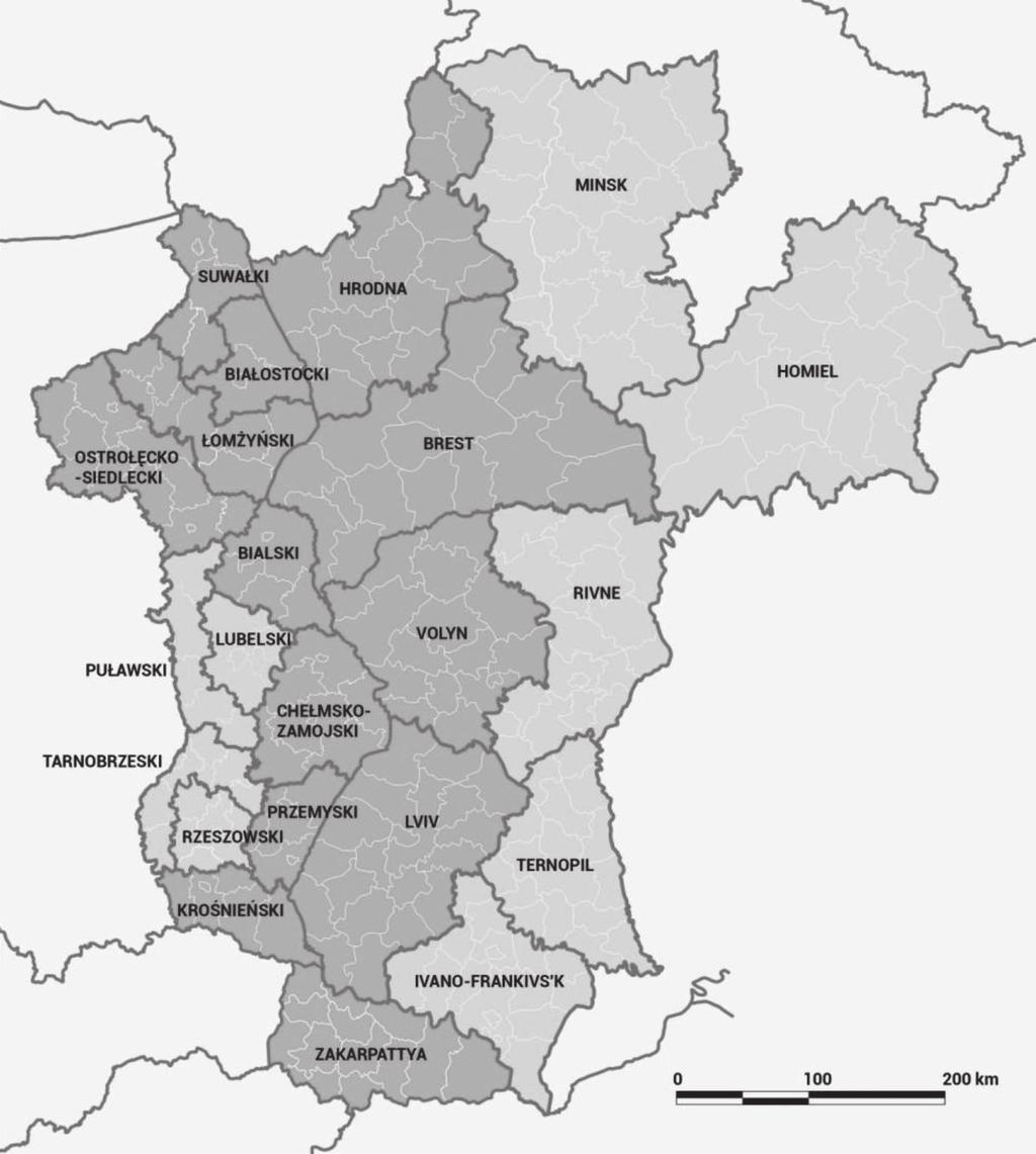 OLGA CHARUCKA 39 Mapa 1 Obszar Programu Współpracy Transgranicznej Polska-Białoruś-Ukraina 2014-2020 Źródło: http://www.pl-by-ua.eu/upload/pl/jop_pl.pdf [dostęp: 13.10.2015].