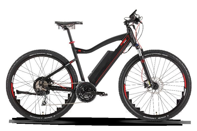 speed MTB LMTB 27,5 750 W silnika 24,95 kg roweru 50-150 km 12,8 Ah 48 V 150 km 614,4 Wh owanie 750 W <55 db do 48 km/h 48 V 24,95 kg (aluminium) panel LCD - 6 trybów wspomagania jazdy,