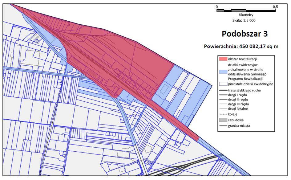 Mapa 6. Podobszar rewitalizacji nr 3 