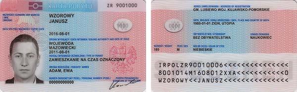 Karta Pobytu Dokument, który pozwala stwierdzić tożsamość cudzoziemca podczas jego pobytu w Polsce, przez okres ważności wskazany w dokumencie. Wydawana m.in.