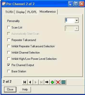 Output) Ustawienia Miscellaneous dla