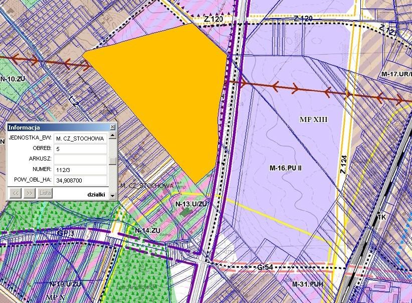 Area of 8 ha (in yelow):