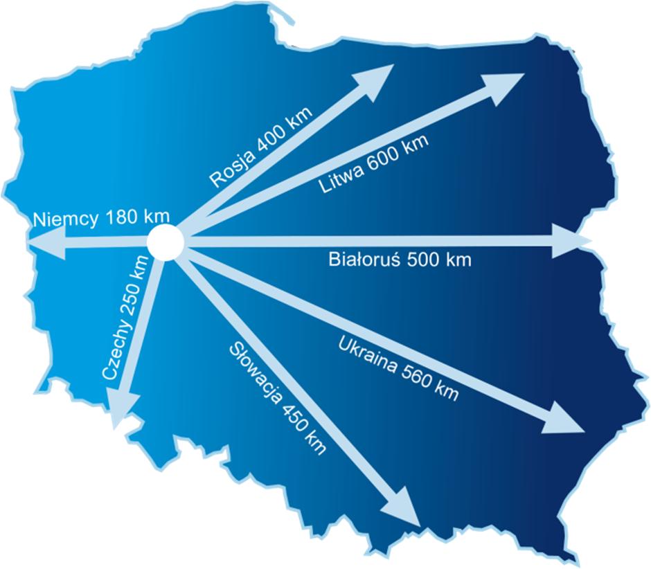 Poznań Odległości do granic Polski z Poznania Podsumowanie roku 2016 Poznań położony jest w środkowo-zachodniej Polsce, w centralnej części woj. wielkopolskiego. Województwo zajmuje 3.