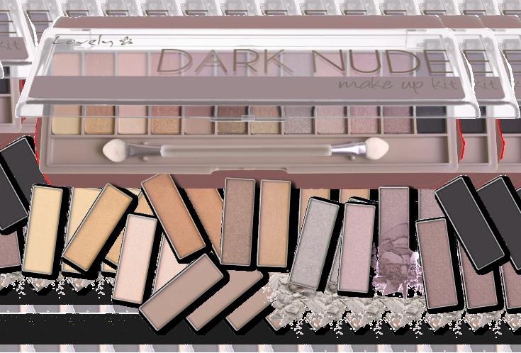 Dark Nude Make Up Kit Kolejna odsłona kultowej paletki Lovely. Tym razem w wersji nieco ciemniejszej. 12 pięknie dobranych kolorów - dla każdego typu urody.