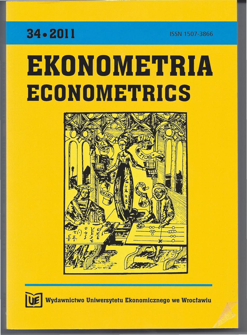 EKONOMETRIA ECONOMETRICS [00 Wydawnictwo Uniwersytetu Ekonomicznego we