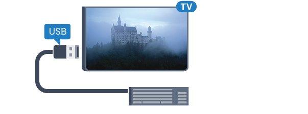 11 Klawiatura USB Ostrzeżenie Dysk twardy USB jest sformatowany wyłącznie na potrzeby tego telewizora i nie można korzystać z zapisanych na nim nagrań w innym telewizorze ani komputerze.