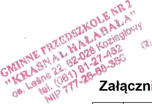 Załącznik do ogłoszenia część b) LP Przedmiot zamówienia 1. Zestaw perkusyjny 2 2. Drewniany bębenek 4 3. Piłki do rytmiki (17 cm) 2 4. Tamburyny 10 Załącznik do ogłoszenia część c) LP.