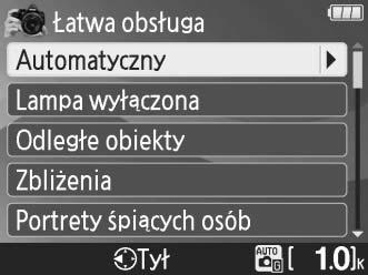 Aby wybrać program tematyczny (w tym przykładzie Łatwa